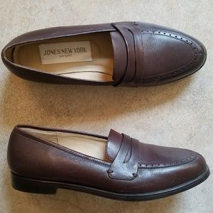 **SALE** Leather Brown Loafers (5/8" heels)